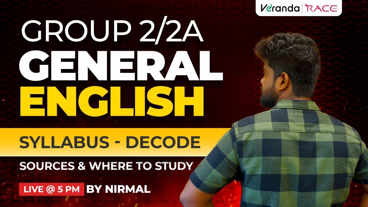 Where to study general english for TNPSC GROUP 2 & 2A by Nirmal - YouTube