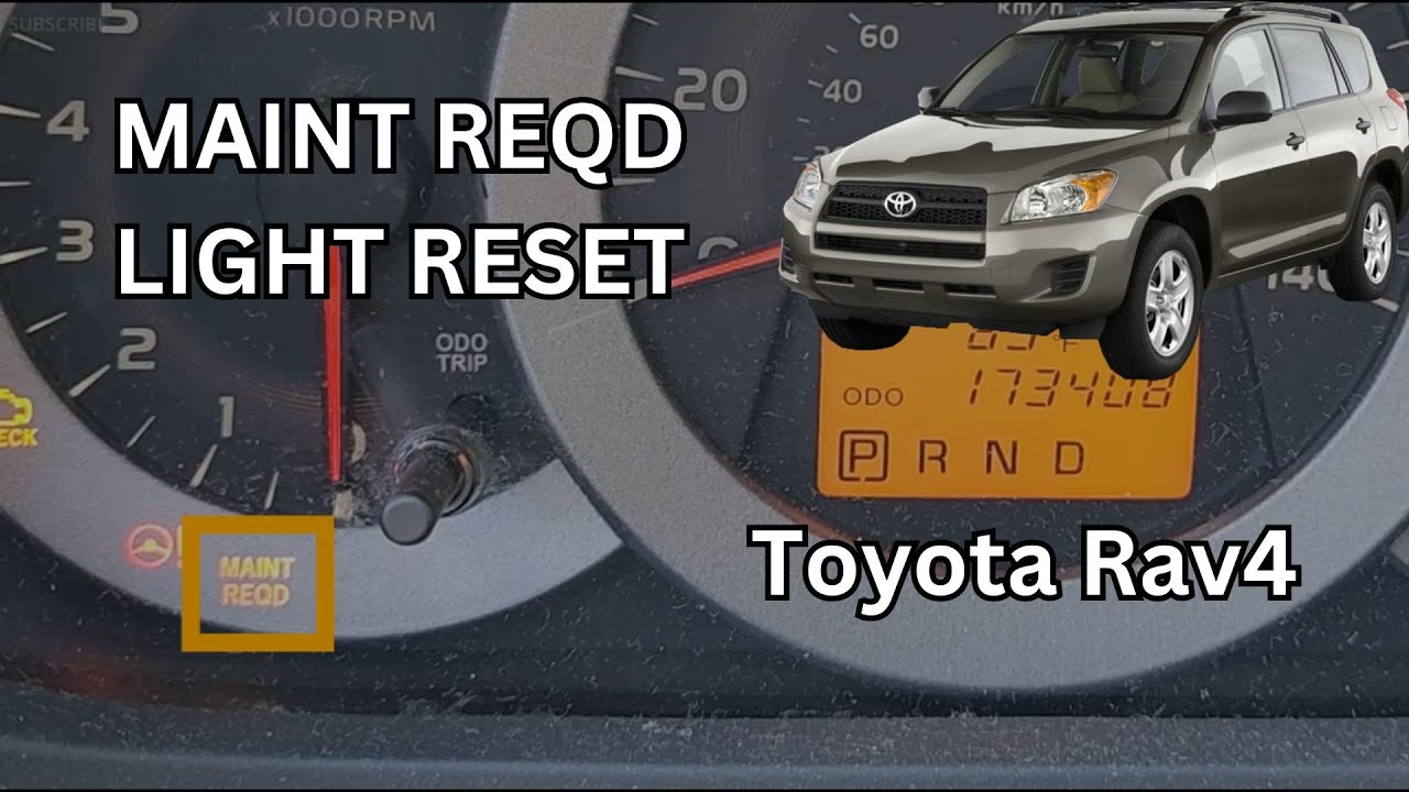 Toyota Rav4 Maintenance Required Light Reset - years 2006 to 2012 - YouTube