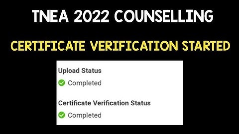 TNEA 2022 Certificate Verification Started‼️