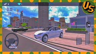 Tesla Model X Fun Drive - Electric Car Simulator 2021: City Driving Android Gameplay screenshot 1
