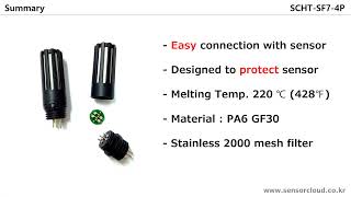 FilterCap for Humidity and Temperature sensors (SCHT-SF7-4P)  Use Sensirion SHT85, SHT75, SHT71