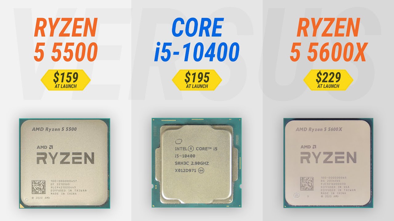 Intel Core i5-10400 vs. AMD Ryzen 5 3600