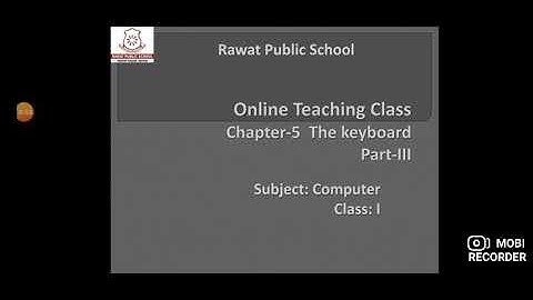 Computer I Class 1 I Ch-5 The Keyboard I Part 3