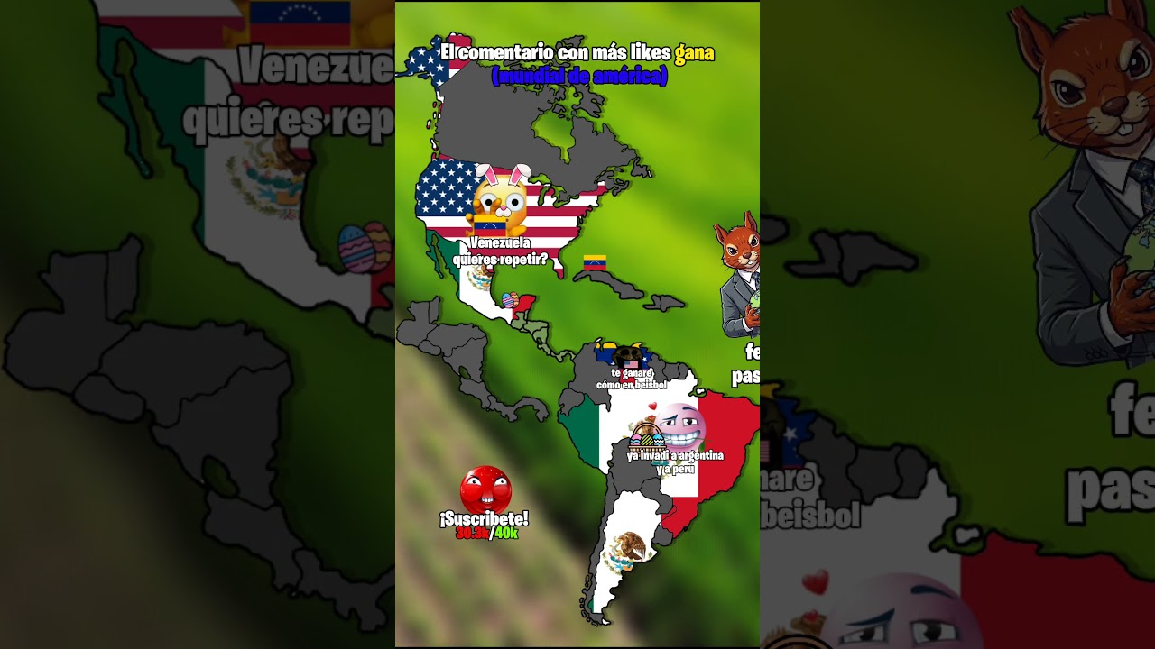el comentario con más likes gana (mundial de américa) estados unidos vs Venezuela #geografia #mapper