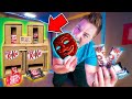 GAME MASTER CHALLENGE DIY Cardboard CANDY Dispenser! BOX FORT CANDY SHOP