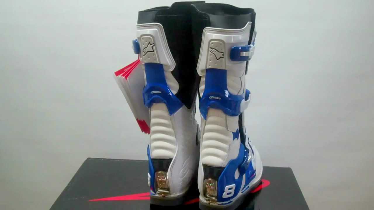 Tech 8 weiss/blau Alpinestars