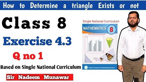 Class 8 Exercise 4.3 Q no 1 Ex 4.3 SNC Maths PCTB  Punjab Text Book Board maths Sir Nadeem Munawar