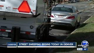 Street sweeping begins in Denver Tuesday