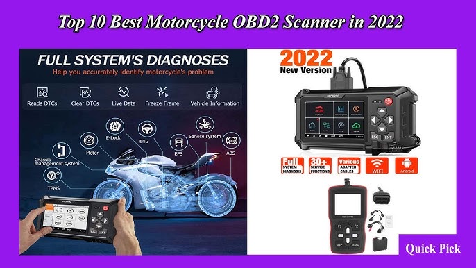 OBDPROG MOTO 100 Motorcycle OBD2 Scanner Full Systems Diagnostic Tool ECU  Coding