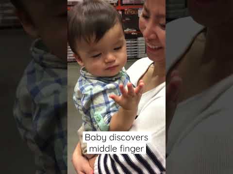 Cute Baby discovers