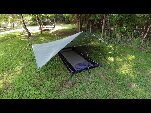 4K】東ドイツ軍幕 2枚ティピー張り解説!! 後半は1枚追加でタープ張り