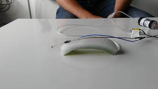 Basic soft robotic bending actuator (pneunets type) triggered by light dependent resistor (LDR)