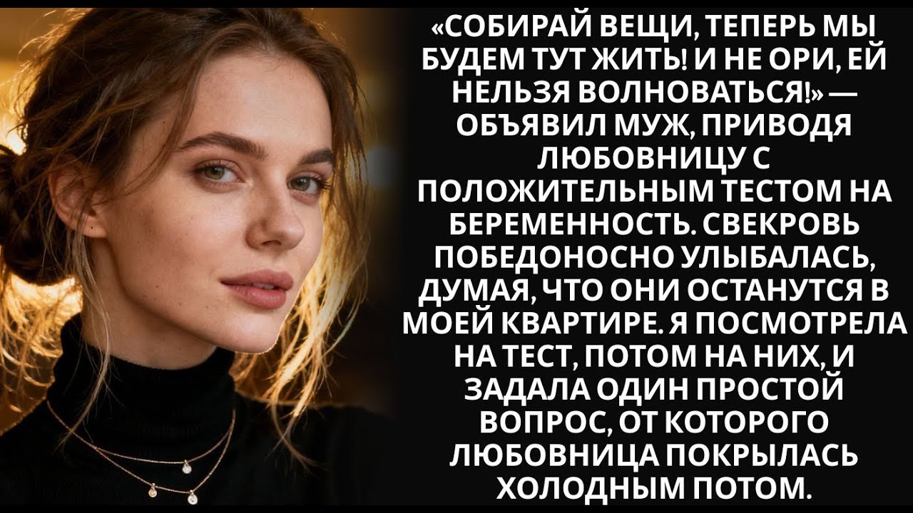 «Она беременна от меня, по закону ты не можешь нас выгнать!» — муж привел любовницу в мою квартир