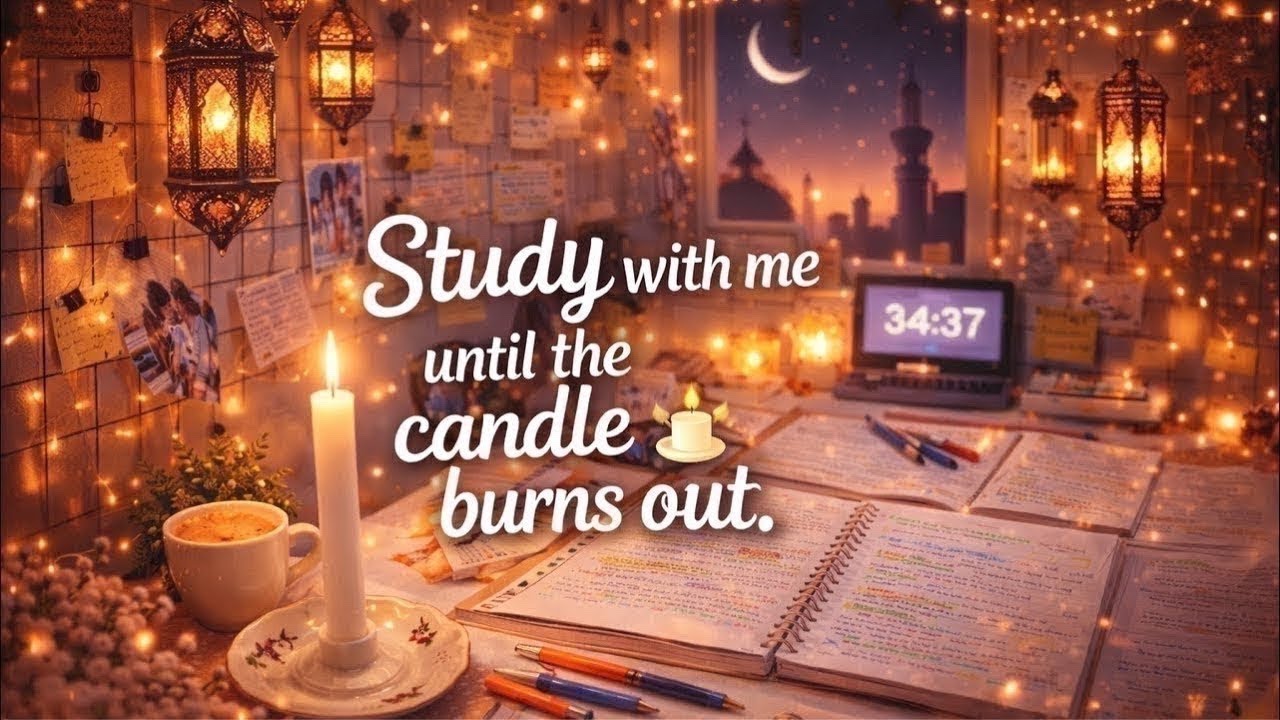 STUDY WITH ME 5 HOURS ☃️💨 lادرس معي 5 ساعة
