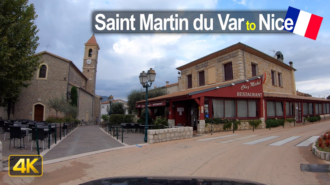 Driving from Saint-Martin-du-Var to the City of Nice in Southern France 🇫🇷