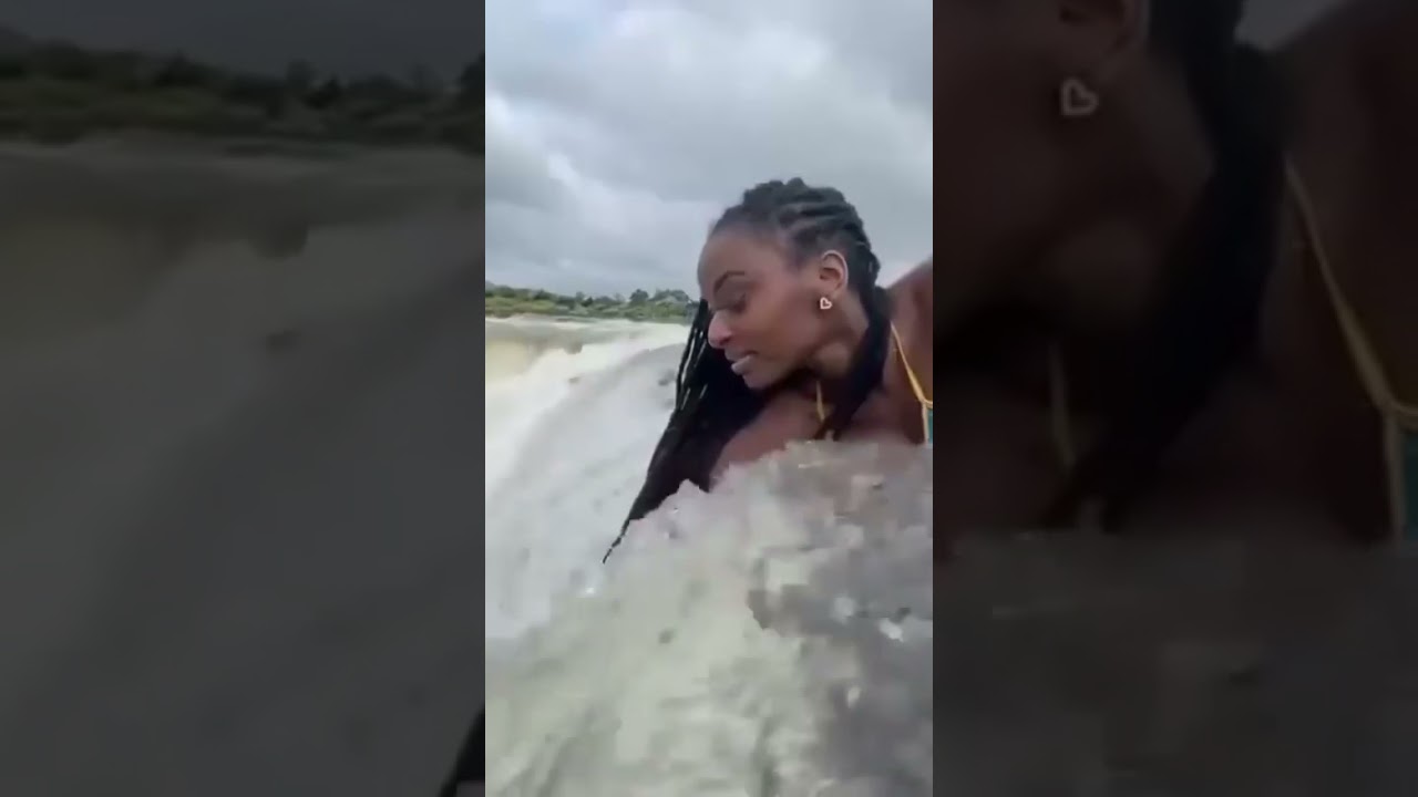 Elle manque de tomber d’une cascade d’eau ! 😱