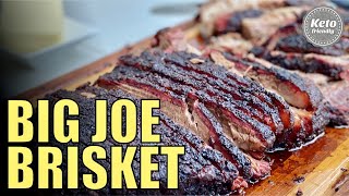 Low and Slow Brisket smoked on the Kamado Joe Big Joe 3 using the SloRoller.  18hr overnight Brisket