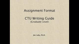 CTU Writing Guide Video Podcast
