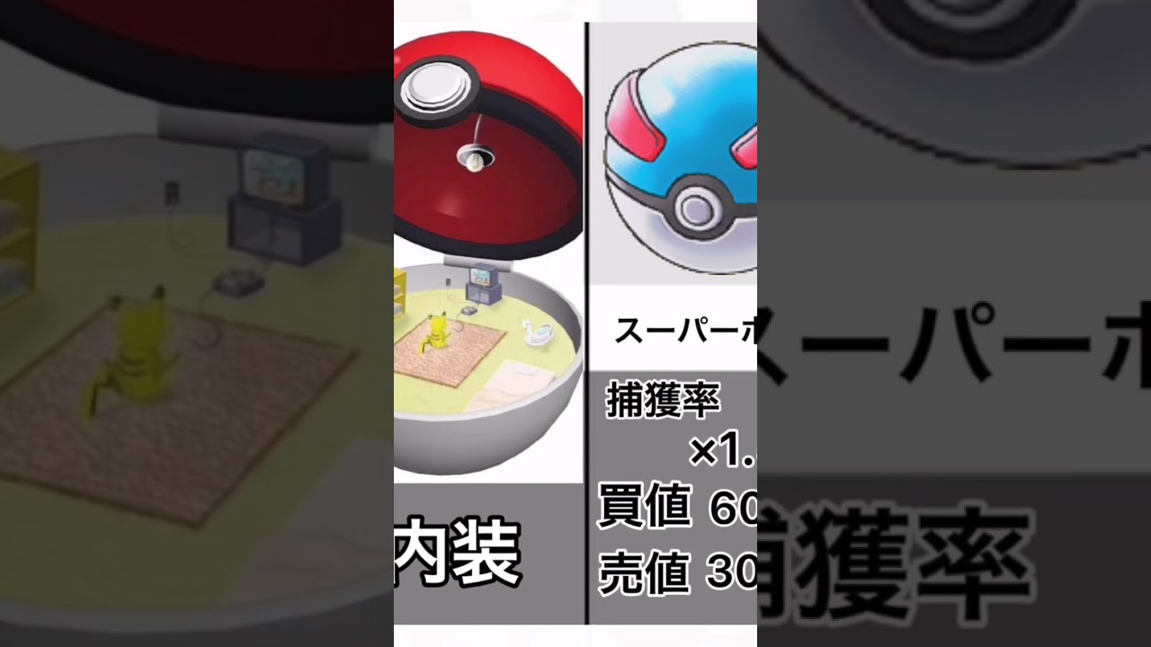 ポケモン 全23種類モンスターボール一覧 性能 内装 Youtube
