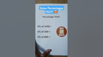 Find Percentages in Seconds | Percentage Problems - Shortcuts & Tricks #math #percents #mathtrick