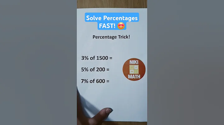 Find Percentages in Seconds | Percentage Problems - Shortcuts & Tricks #math #percents #mathtrick