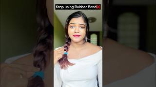 😱Try This Hack✅Stop using Rubber band❌ഇതാണ് ഭംഗി😍 #shorts #hack #hairstyle #shortsfeed #viral
