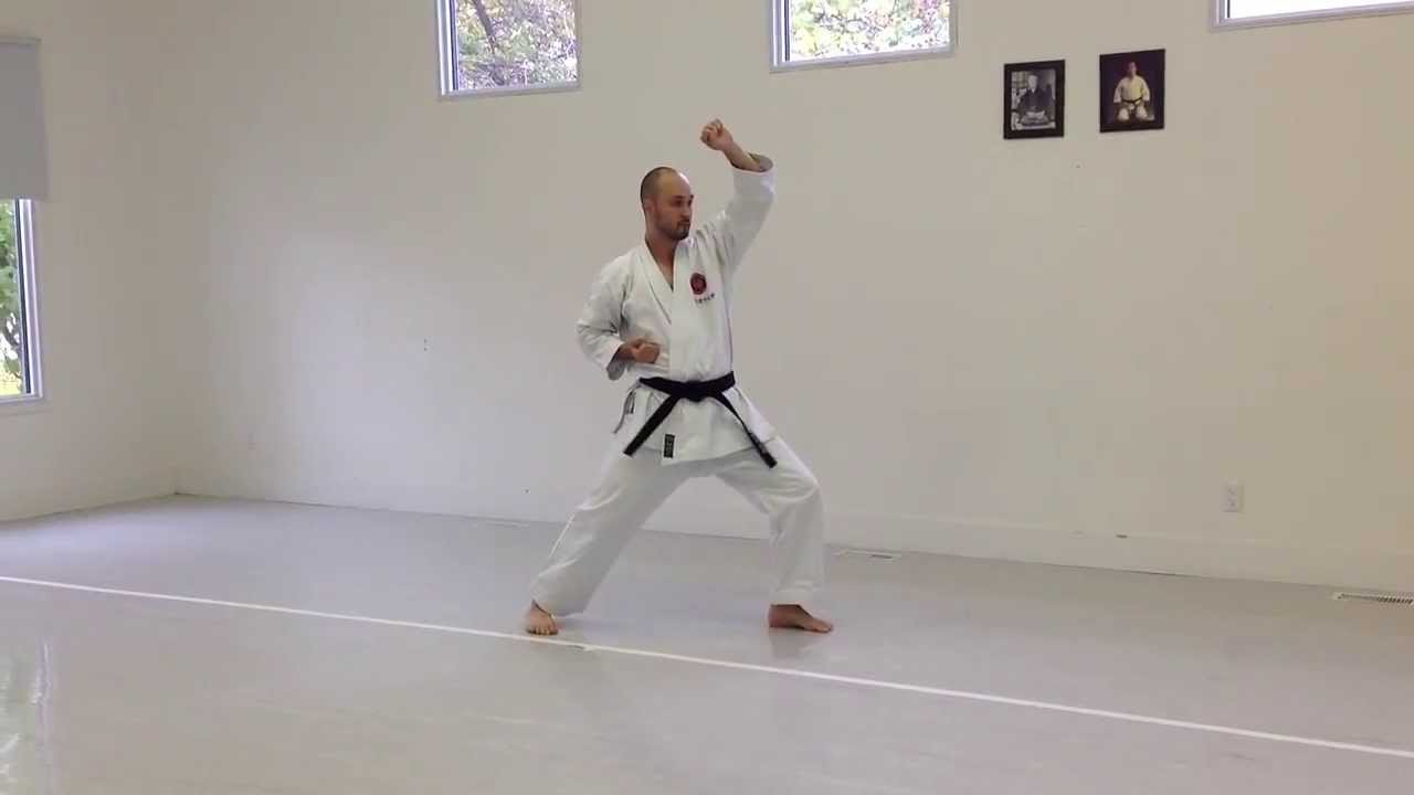 Upward Block, stepping backwards | IKD Testing Syllabus videos | Shotokan Karate 2013