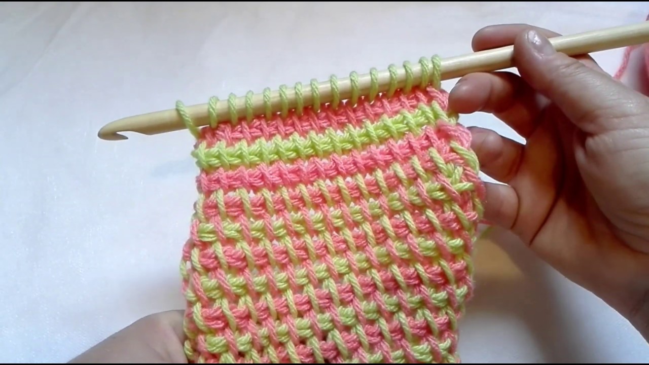 COLORES en PUNTO TUNECINO y COMO CERRAR 👉 mira el video!!