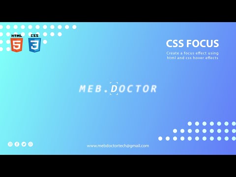 Text animation using CSS | CSS :Focus Using Hover Effect Class Tutorial | :Hover using HTML & CSS