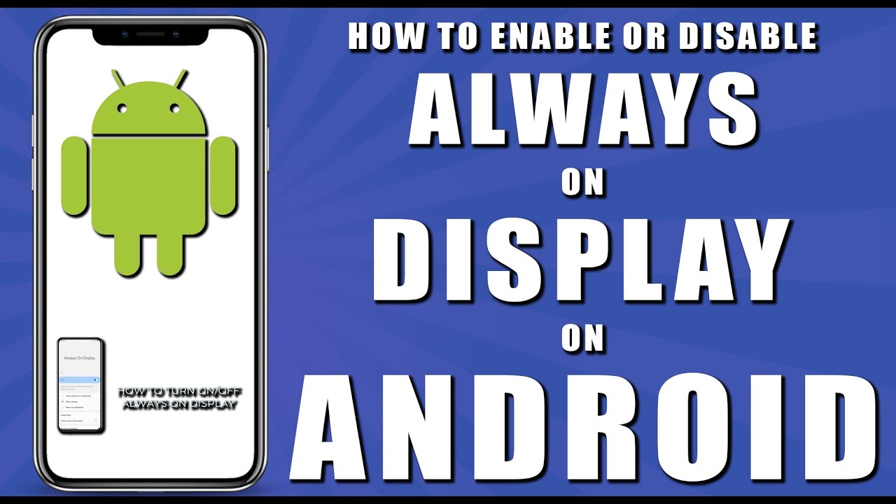 How to enable or disable always on display on android (2024) - YouTube
