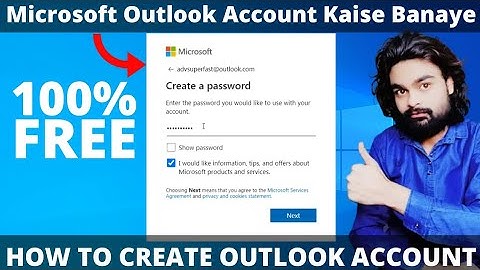 Microsoft Outlook Account Kaise Banaye | How To Create A Microsoft Outlook Account Free In Hindi