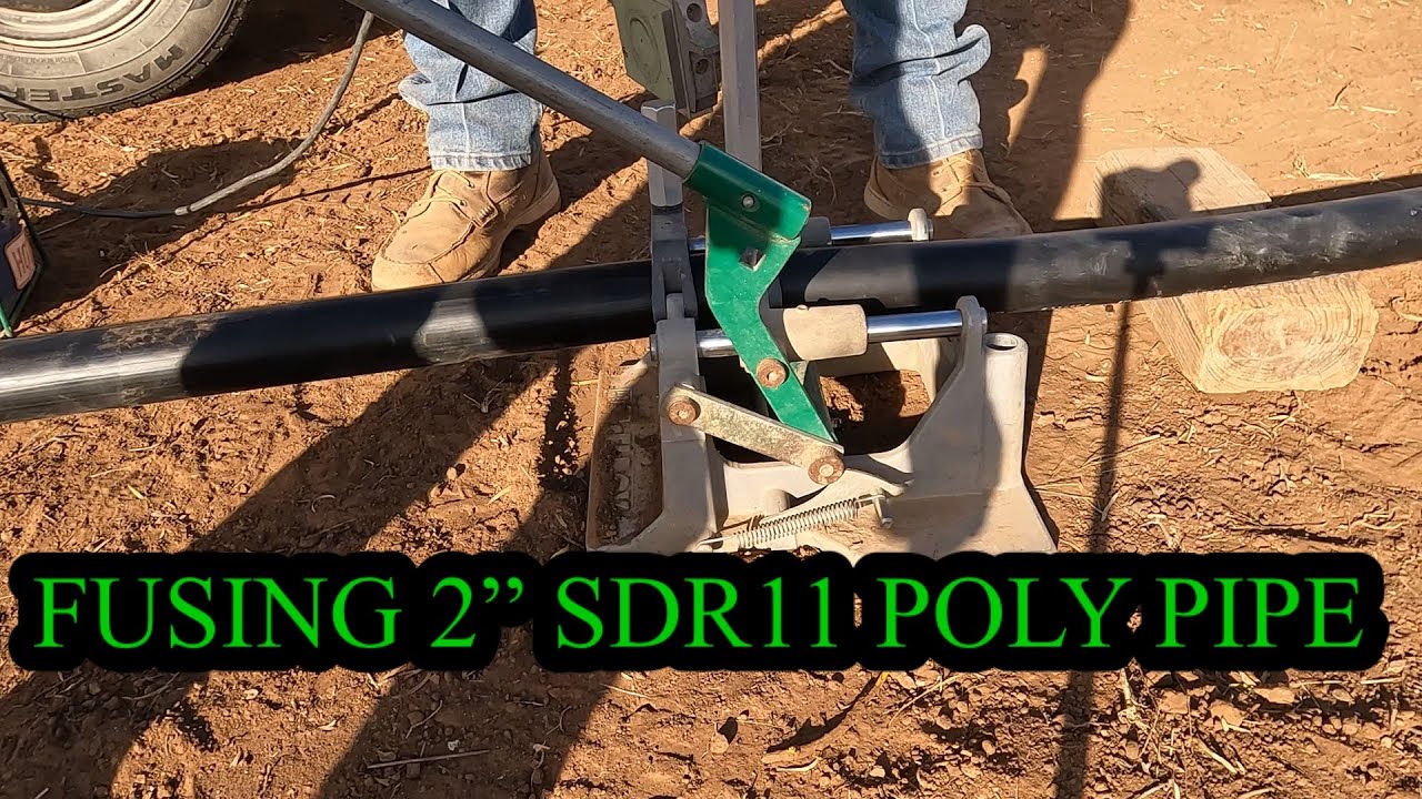 Fusing 2” sdr11 poly pipe and covering the ditch. #sdr11 #case750h ...