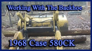 Working with the backhoe, 1968 Case 580 CK