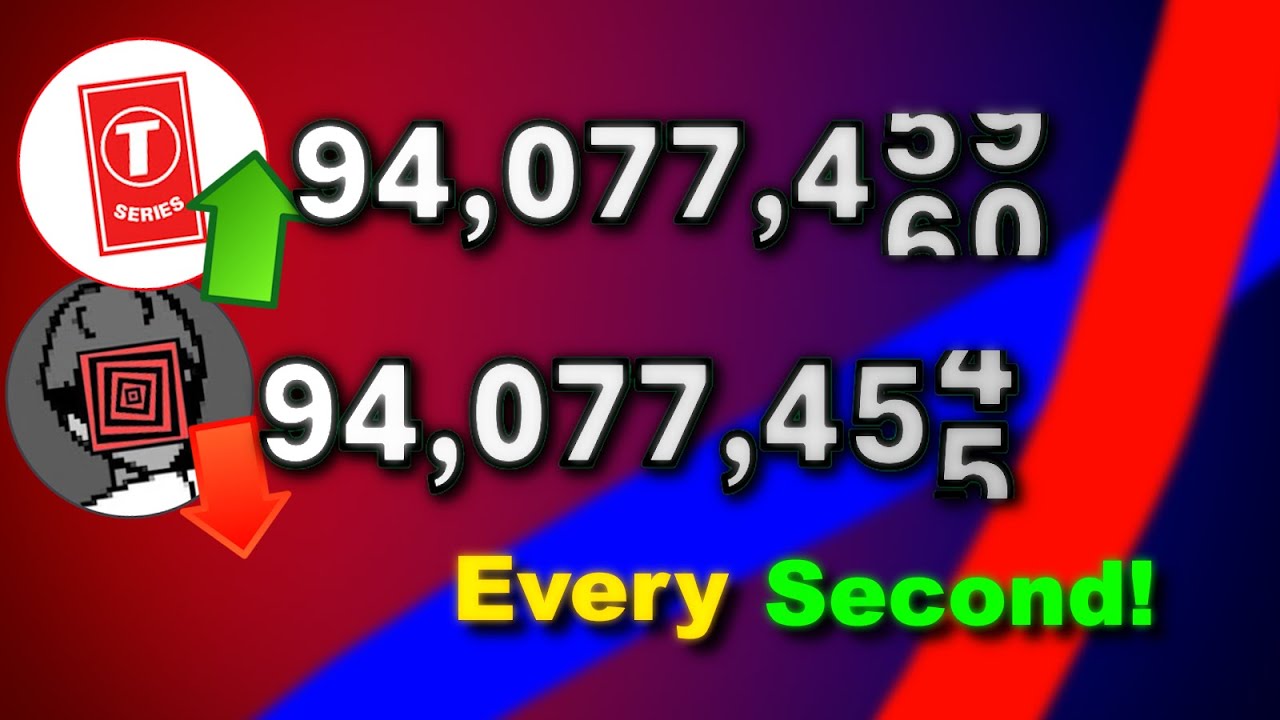 PewDiePie vs T-Series every SECOND! - YouTube