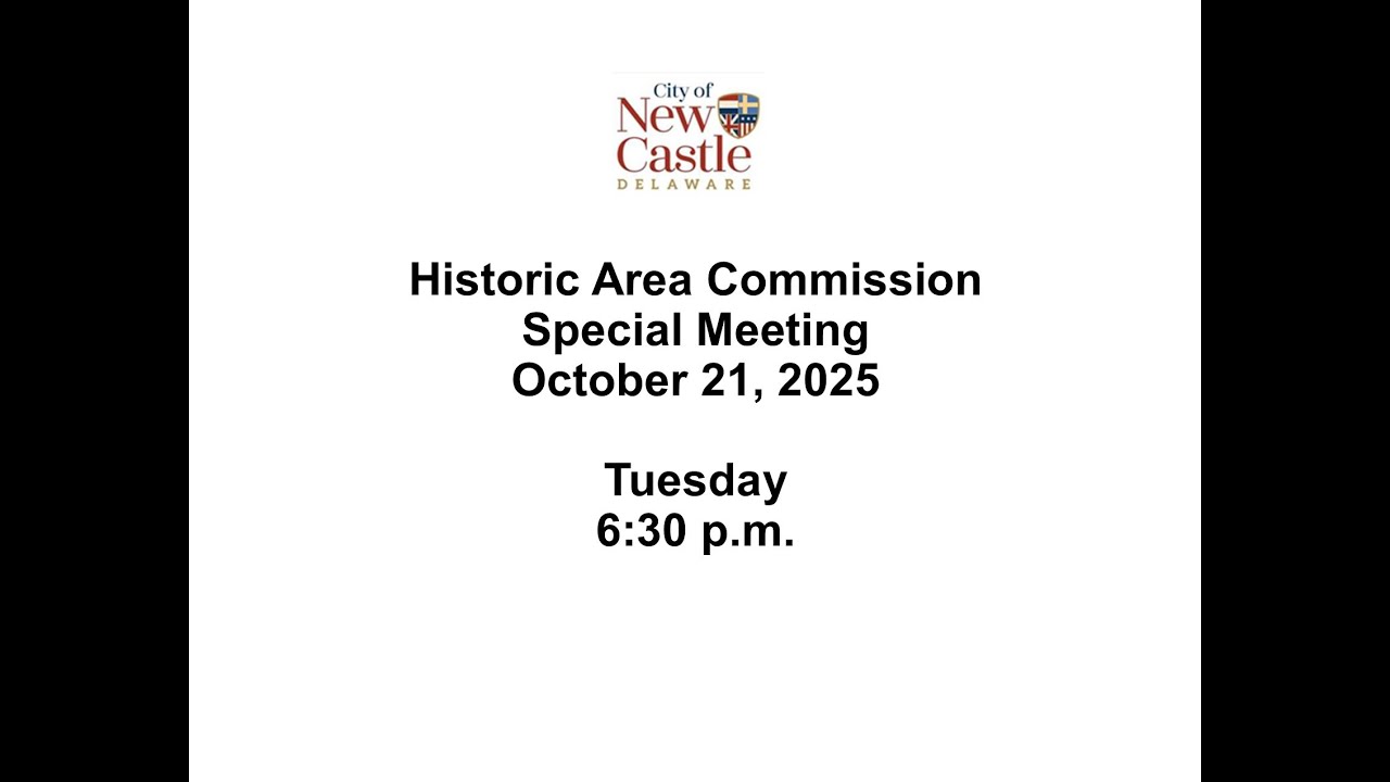 10-21-2025 Historic Area Commission Special Meeting