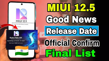 Miui 12.5 Stable update official release confirm, Miui 12.5 redmi note 10 pro, note 9 pro