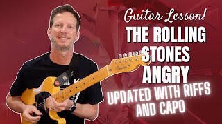 The Rolling Stones - Angry - UPDATED! Guitar Lesson and Tutorial (Standard and Open-G tuning)