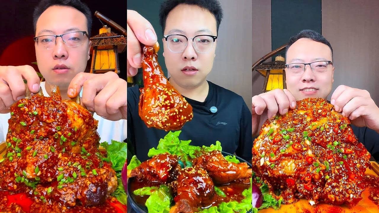 Immersive Mukbang  Spicy and Delicious Chicken Leg #Food #Mukbang #Foodie
