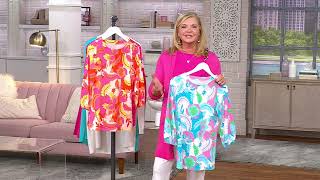 Belle by Kim Gravel Tripleluxe Knit Petal Party 3/4 Sleeve Top on QVC