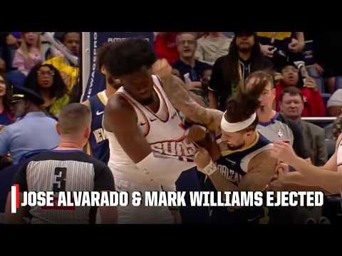 DOUBLE EJECTION 😳 Jose Alvarado & Mark Williams thrown out after BRAWL | NBA on ESPN