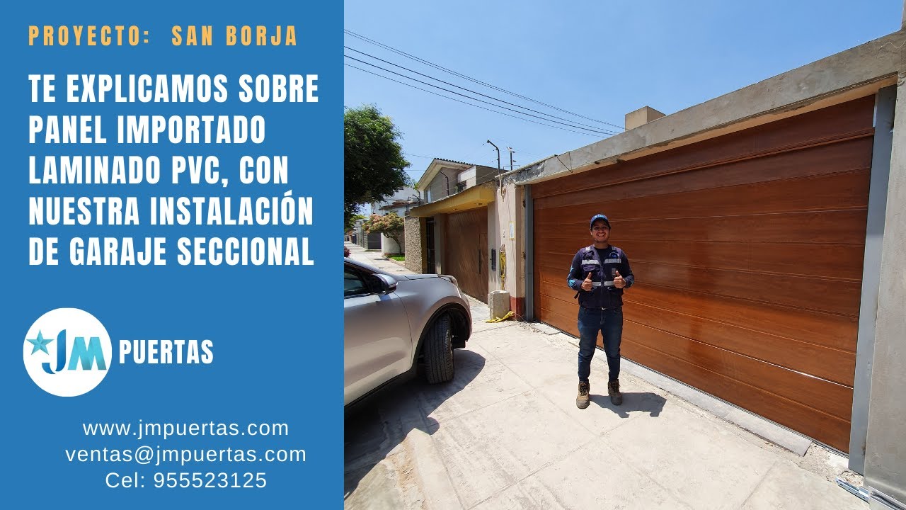 😎CÓMO INSTALAR PUERTA SECCIONAL AUTOMÁTICA CON PANEL IMPORTADO LAMINADO PVC - 📲COTIZA 955523125