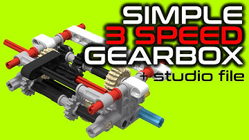 Lego Technic MOC Compact 3-speed Gearbox