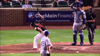 Chris Davis Hit by Pitch