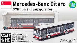 Unbox1110 Mercedes-Benz Citaro, Smrt Buses White-Red Livery Arielle Models Sg Singapore Bus