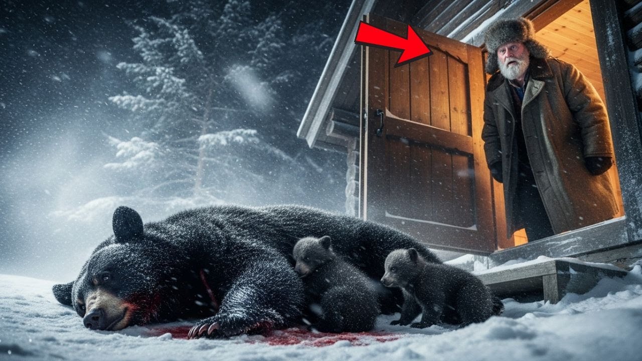 Раненая медведица привела своих детёнышей к старику. То, что произошло дальше — потрясло всех!