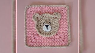 Crochet cute TEDDY granny square