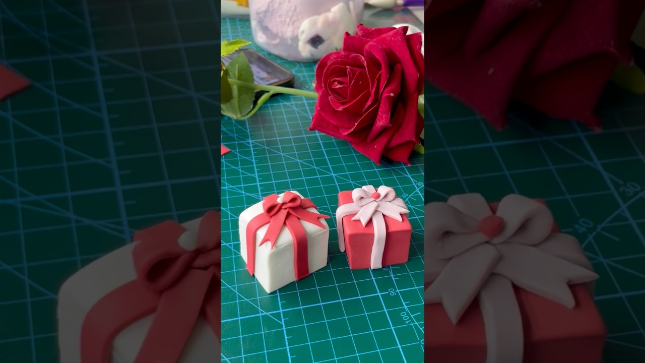 How to make fondant gift | fondant gift box tutorial @fondantcakes9292