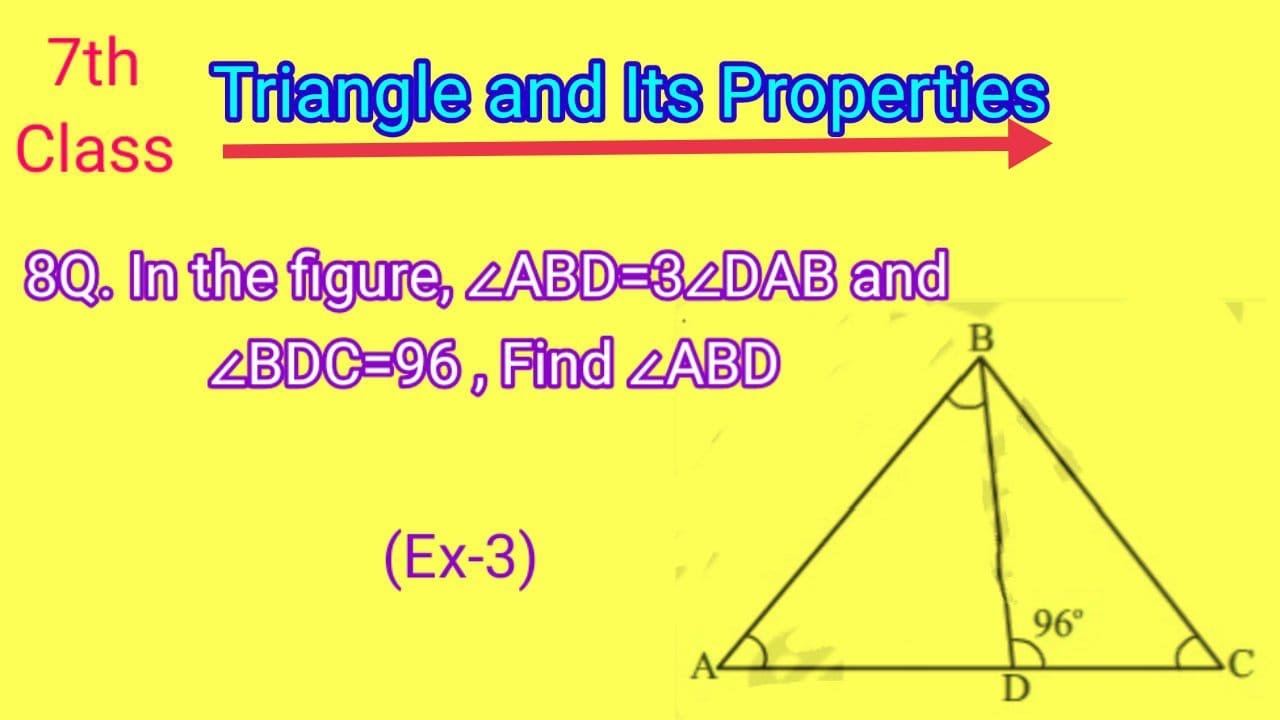 7th Class maths || Triangle and Its Properties || By Shanti || - YouTube