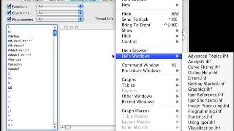 14 Using Igor Documentation ; 使用Igor文件
