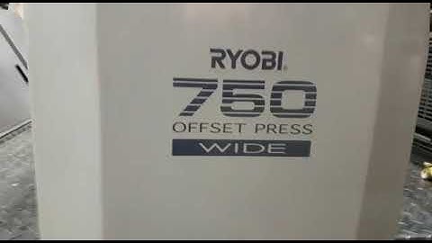 Working Video OF Ryobi 750 Wide Offset Printing Press  - 4 Color